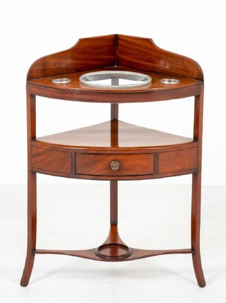Regency Mahogany Washstand Corner Table