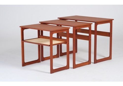 Nesting Tables In Teak By Johannes Andersen For Cfc Silkeborg, Denmark, 1950s, Set Of 3