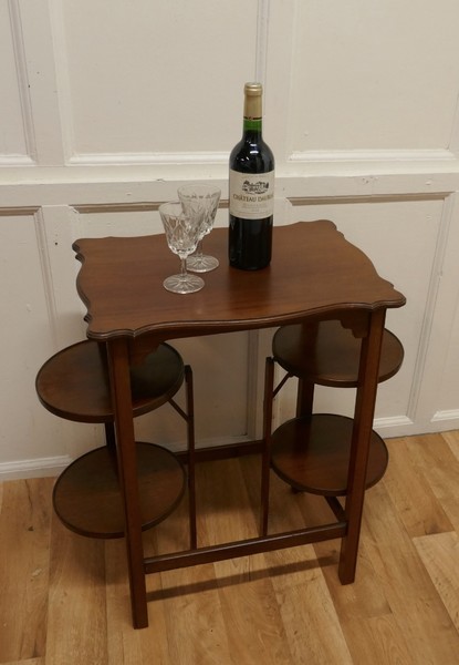 A 4 Tray Mahogany Table Cake Stand Or Dumb Waiter photo for sale
