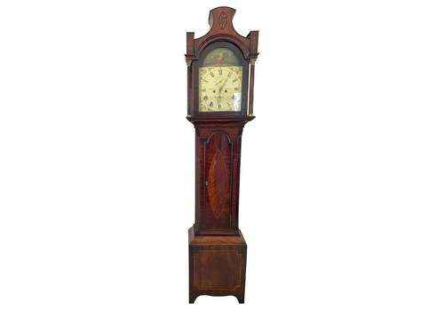 Antique George III Superior Quality Mahogany Inlaid Eight Day Longcase Clock