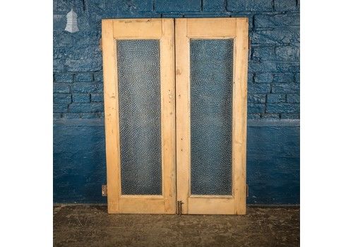 Pair Of Small Glazed Cupboard Doors