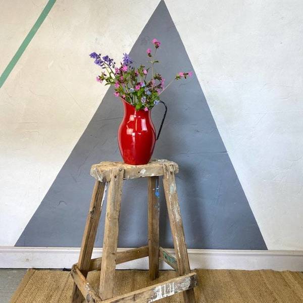 Antique Pine Rustic Joiners Carpenters Horse Bench Seat Side Table