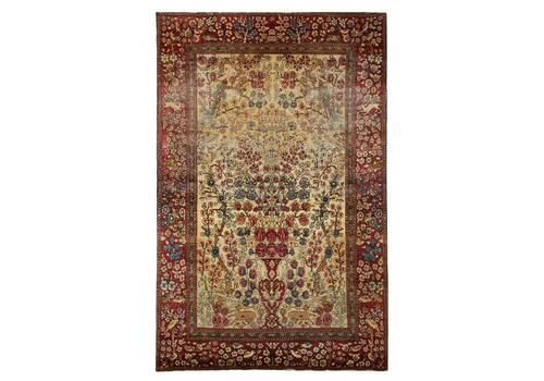 Antique Rug Vase Wool Area Handmade Carpet Oriental Living Room Rug