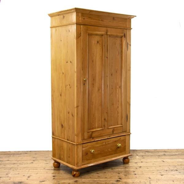 Antique Pine Wardrobe Or Armoire Pitch Pine Furniture Antique
