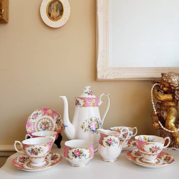 Original Royal Albert “Lady Carlyle”, Coffee Set/Tea Set For 6 