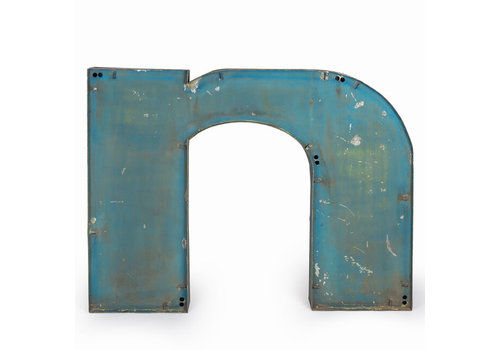 Metal Letter N, 1970s, Vintage