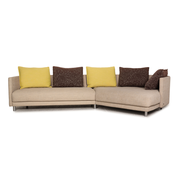 Rolf Benz Onda Fabric Beige Corner Sofa | Vinterior