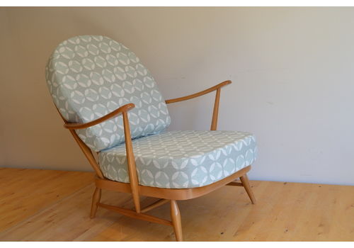 Vintage Ercol 203 Armchair: New Cushions & Designer Print Covers