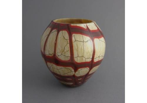 Polish Cello Art Glass Vase, 1960's
