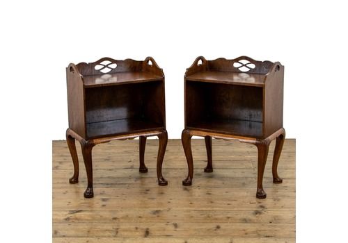Pair Of Antique Walnut Bedside Tables