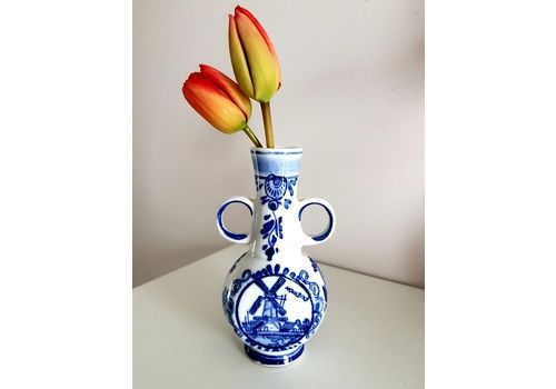 Vintage Delft Ring Handled Bud Vase
