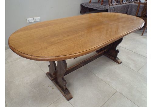Fine Quality Solid Oak & Elm Refectory Dining Table