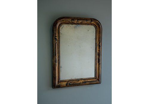 French Wood Grain Painted Mirror