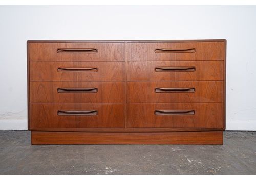 G Plan Mid Century Teak Double Chest Of Drawers / Sideboard