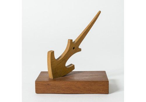 Scandinavian Modern Teak Anchor Sculpture By Johnny Mattsson, 1950s