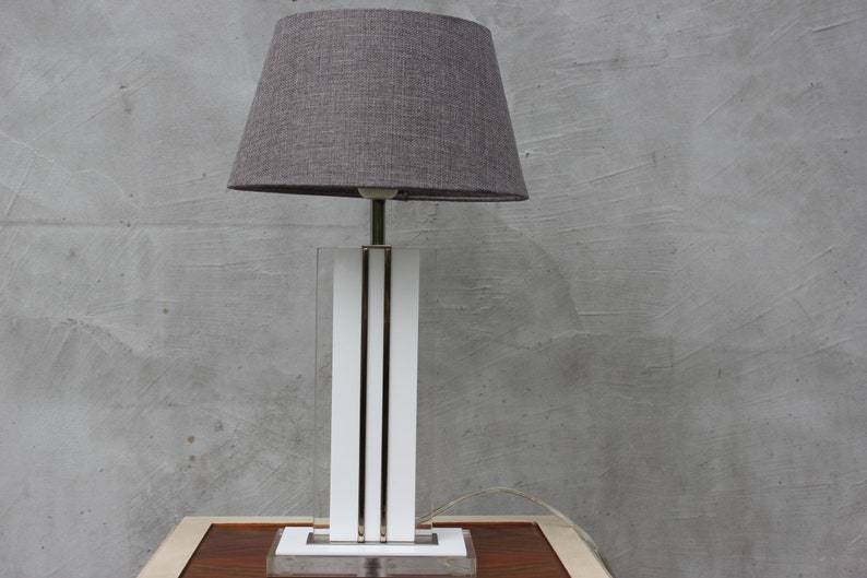 Vintage 70s Mid Century Modern Design Library Banker Light Table, Desk Lamp