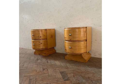 Mid Century Pine Bedside Cabinets