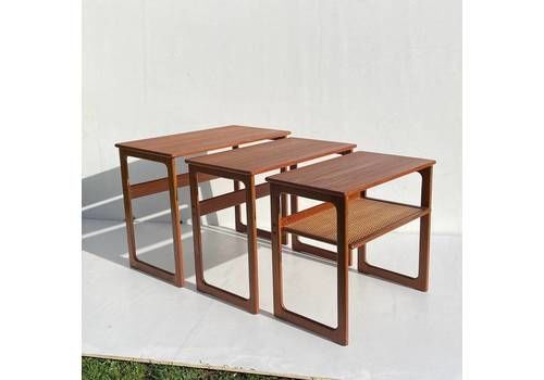 Mid Century Modern Teak Nest Of Tables By Cfc Silkeborg By Johannes Andersen And Illum Wikkelsø Danish 1960