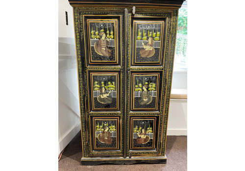 Indian Hand Painted Cupboard, Oriental