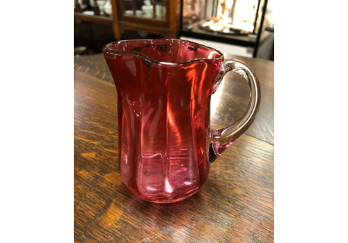 Victorian Cranberry Glass Jug, 1800s