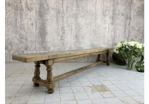 Solid Oak Wooden Bench