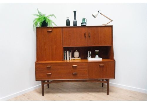 Midcentury G Plan Vintage Teak Sideboard Highboard Storage Unit