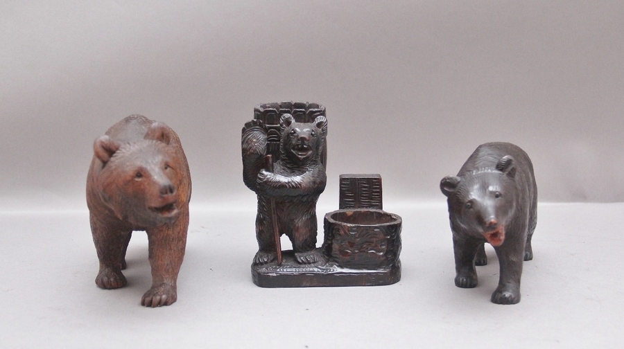 A Set Of Three 19th Century Black Forest Carvings photo furniture