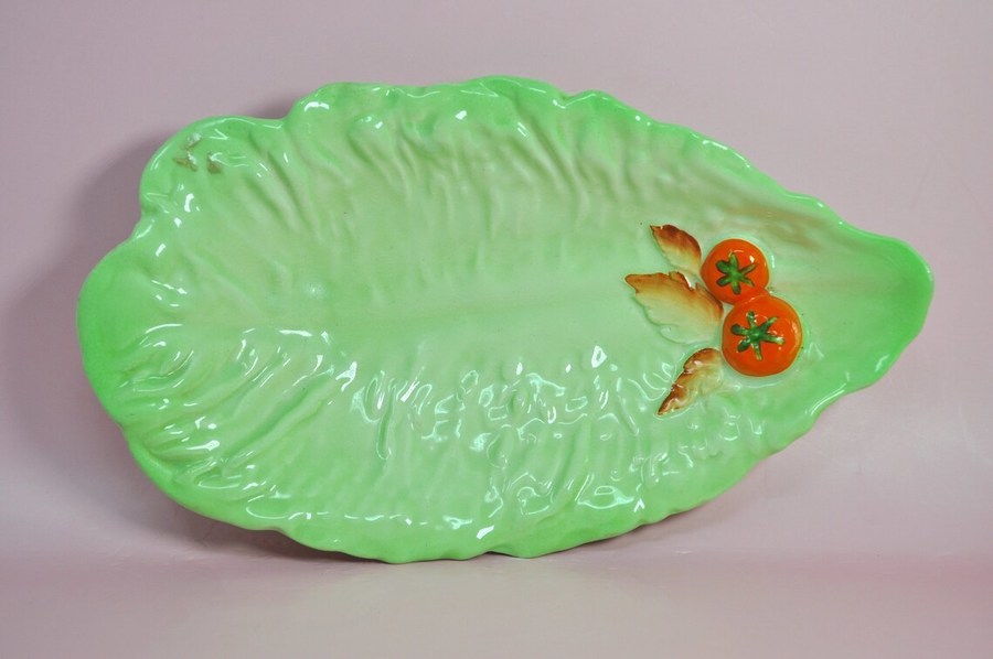Small Lettuce Leaf Serving Dish By Carlton Ware Vinterior
