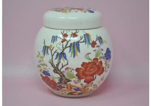 Ceramic Pot With Lid In Oriental Pattern, James Sadler China
