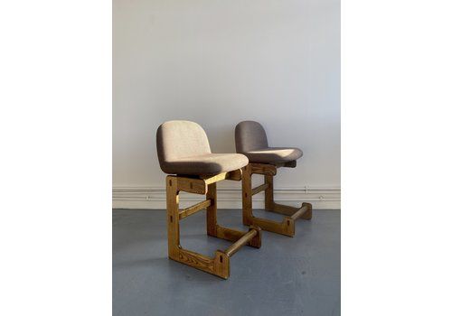 German Oak Bar Chairs Stools By Brune