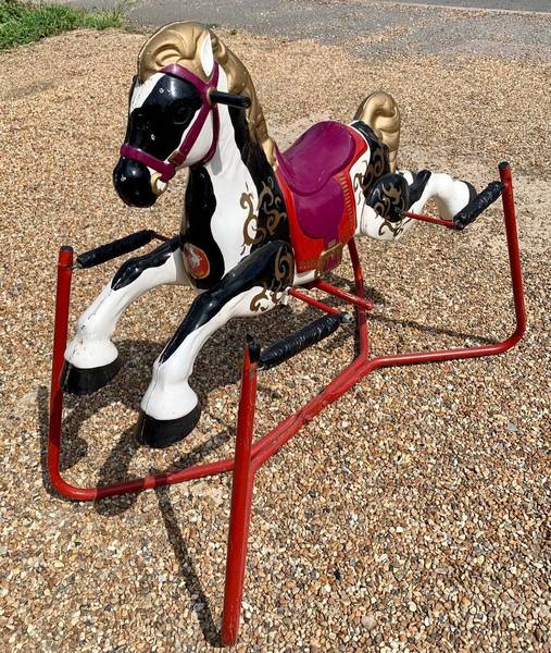 Vintage 1950s Mobo Ride On Horse On Springs Fairground Vinterior