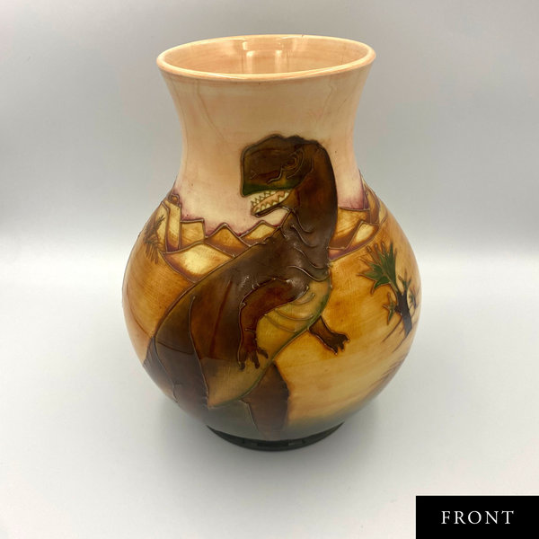 Rare! Approx 9.5" Moorcroft T Rex Dinosaur Vase By Sally Tuffin (Limited Edition, Kid's Room