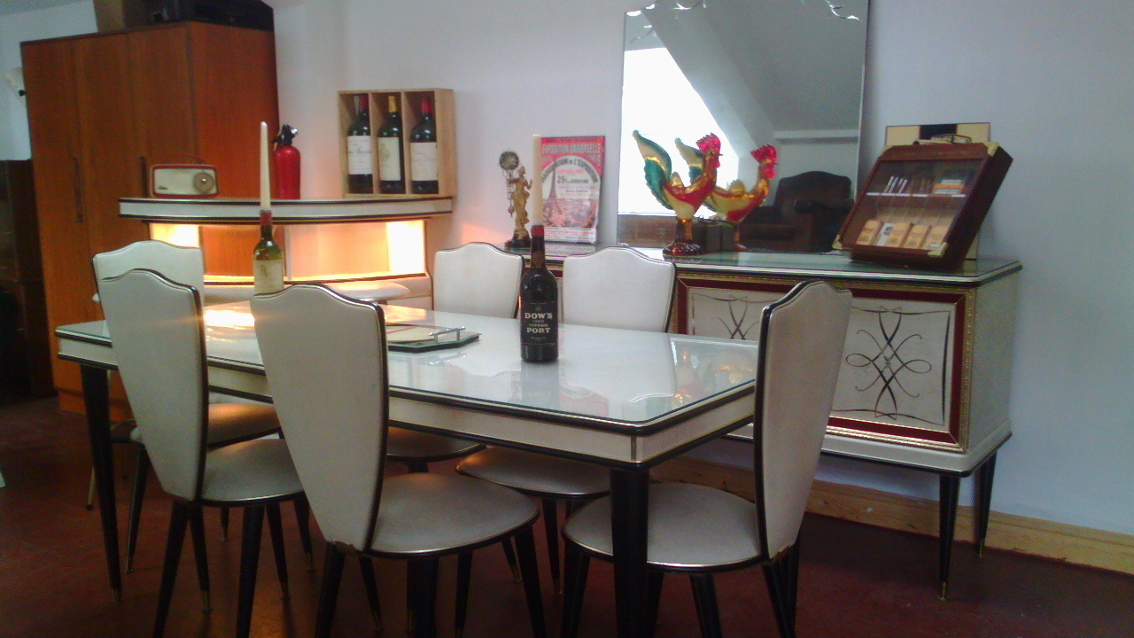 Rare Vintage 1950s Umberto Mascagni Dining Set, Table 6 ...
