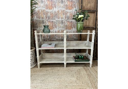 Solid Console Table / Bookcase Made From Mango Wood