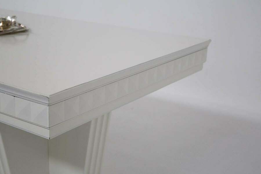 Important Dining Table Attr. To Guglielmo Ulrich In Painted Wood With Ashlars photo for sale