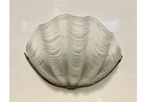 Art Deco Glass Shell Wall Light Sconce