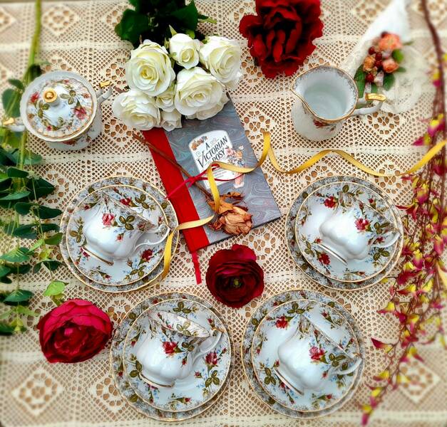Vintage Bone China Afternoon Tea Set For Four Romance Vinterior