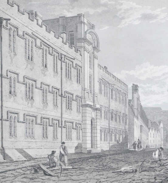 James Basire II (1769 – 1822) After Jmw Turner (1775 – 1851) View Of Exeter College, All Saints Church &C. From The Turl photo furniture