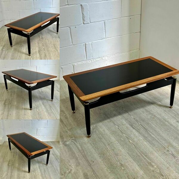 Vintage G Plan Tola Black Librenza Coffee Table V.B Wilkins Victor