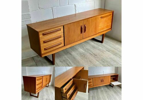 Midcentury Sideboard Stonehill Furniture Vintage Golden Teak
