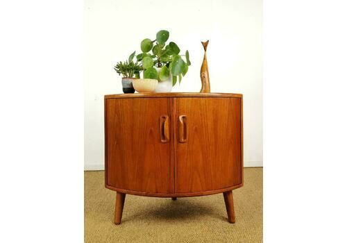 Vintage Mid Century Retro G Plan Teak Curved Corner Cabinet Table Plant Stand