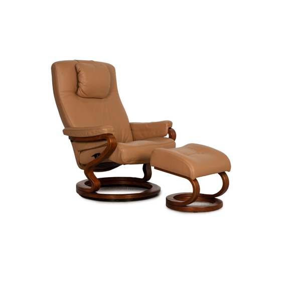 Himolla Zerostress Leather Armchair Set Beige Vinterior