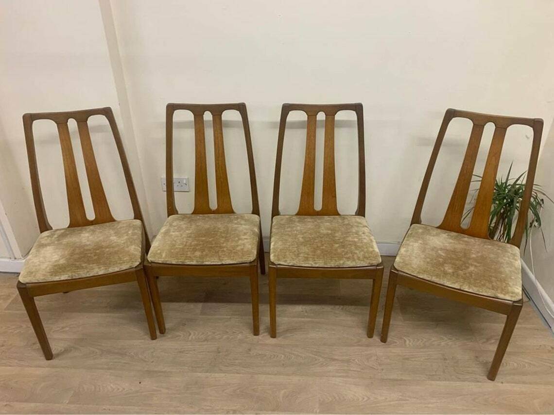 4 Nathan Mid Century Dining Chairs Vinterior