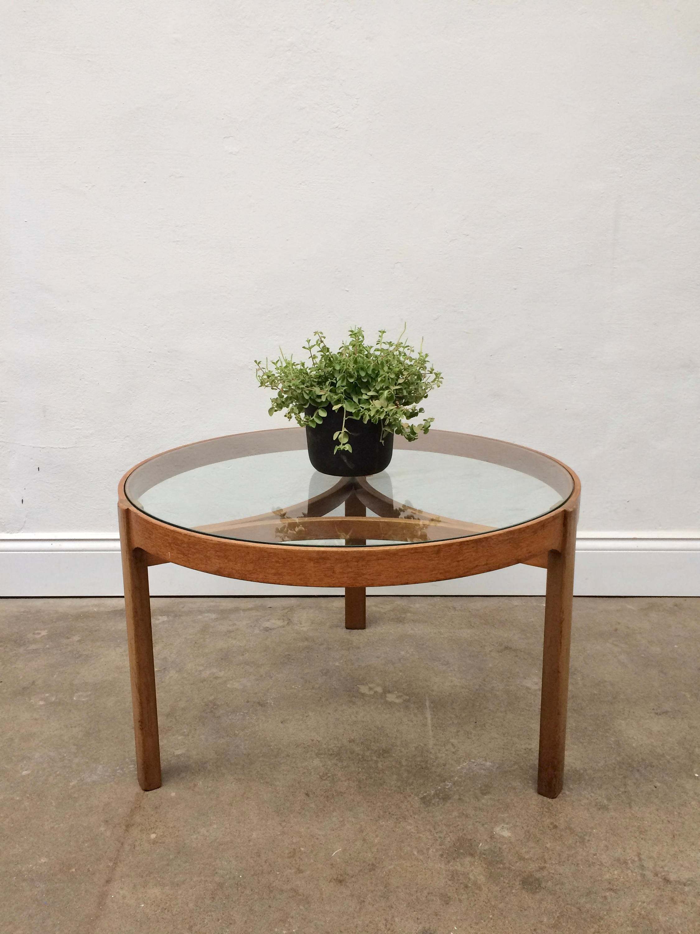 Vintage Nathan Astro Round Coffee Teak Table. Retro Danish G Plan