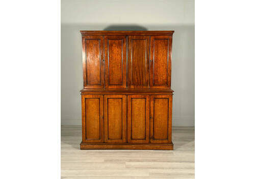 19th Century Figured Mahogany Housekeeper Cupboard