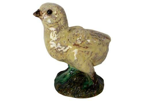 Chick Statuette Terracotta & Faience Signed J. Filmont, Circa 1900 C