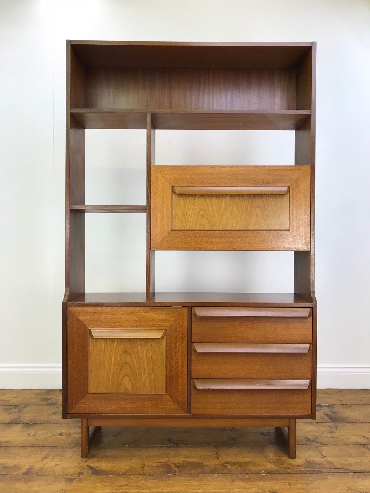 Stunning Retro Teak Room Divider Vintage Teak Bookcase ...