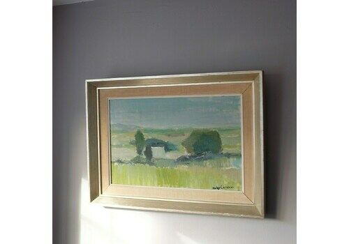 Vintage Swedish Landscape Painting By Helge Cardell