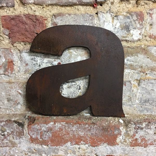 A Lower Case Rusty Metal Letters House Shop Home Vintage Retro