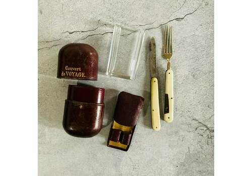 French Campaign Travel Set With Glass & Cutlery